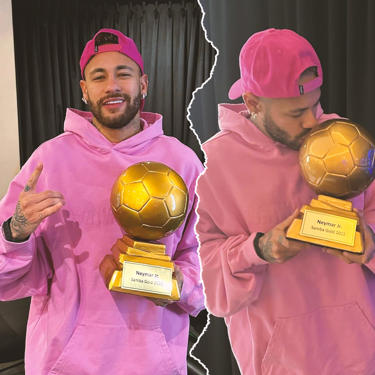 🇧🇷 Neymar rạng rỡ nhận món quà sinh nhật - danh hiệu Quả bóng vàng Samba lần thứ 6 trong sự nghiệp do Sambafoot trao tặng.

Anh cũng là cầu thủ nhận nhiều danh hiệu này nhất kể từ lần đầu tiên được tổ chức vào năm 2008.

🏅 2014, 2015, 2017, 2020, 2021, 2022