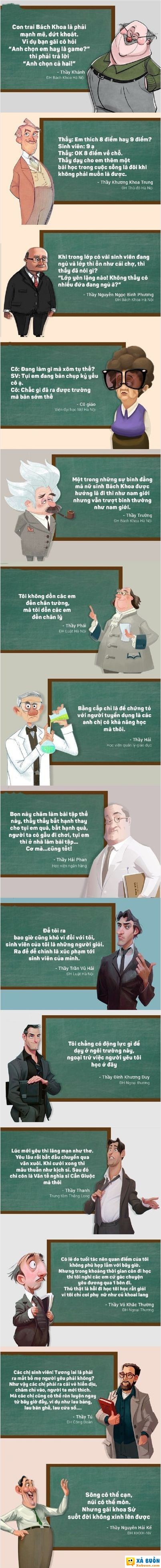  :x  những câu nói nổi tiếng vì độ "phủ đừng hỏi" của các thầy cô giáo  <3 <3  