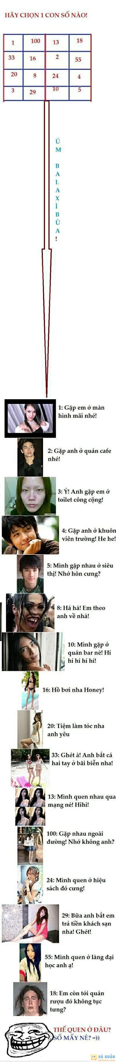  :x :x  lâu lâu ko thấy trò chọn số xuất hiện :)) vui tí nào ae  =)) 