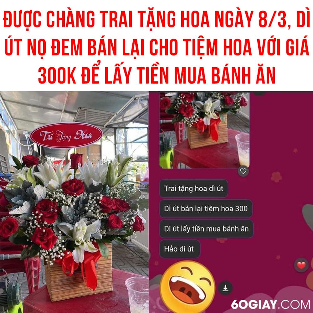 TRÍ BIẾT TRÍ BUỒN ĐẾYYYY 🥲

Đúng là người ăn không hết người lần chẳng ra, trong khi chị em thi nhau chỉ cần một bông cho ngày 8/3 cũng mãn nguyện thì dì út nọ được tặng hẳn 1 lãng hoa to bự chà bá. Nhưng mà dìXem thêm út theo chủ nghĩa có thực mới vực được đạo, hoa thì đẹp nhưng không làm no bụng được nên dì pass lại cho tiệm hoa lấy 300k mua bánh ăn cho ngon 🥹

Các chị em có bó nào to to mà chụp ảnh xong rồi thì cũng có thể nghĩ đến phương án này xem sao, bảo vệ môi trường phết 🤣