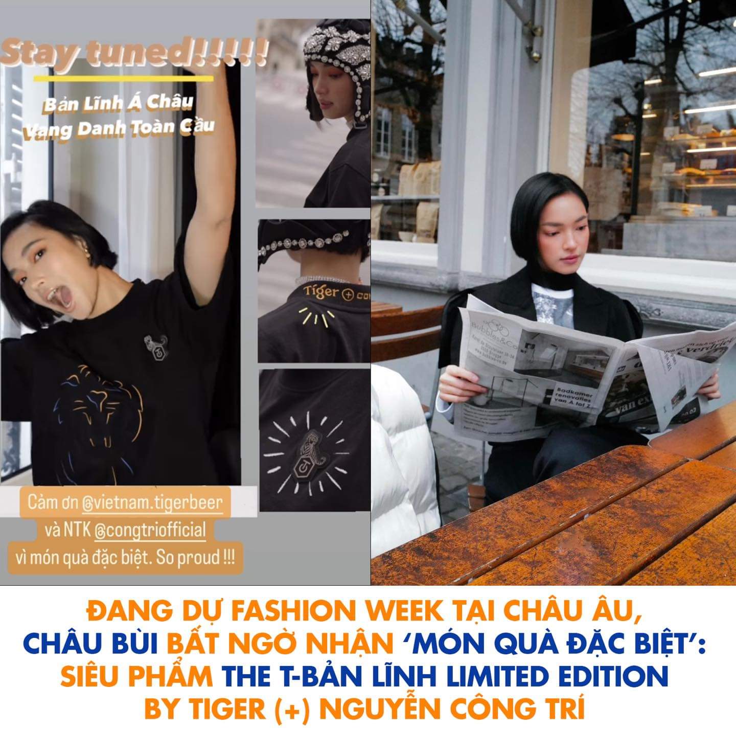 💥 ĐI DỰ FASHION WEEK 2023 TẠI CHÂU ÂU, CHÂY BÙI VẪN NHẬN ĐƯỢC “KIỆN QUÀ ĐẶC BIỆT” SHIP TỪ CHÂU Á

Mới đây trên Story của mình, cô nàng Fashionista triệu follow Châu Bùi đã hào hứng khoe ‘sương sương’ hình ảnhXem thêm đang khoác lên mình ‘siêu phẩm’ The T-Bản Lĩnh Limited Edition, thiết kế đồng sáng tạo bởi Tiger (+) Công Trí trong tuần lễ Fashion Week tại Paris..

Đáng chú ý, Châu Bùi chính là một trong những người đầu tiên sở hữu siêu phẩm này.

Cùng hóng xem liệu cô nàng có mang thiết kế đặc biệt này đi tung hoành trời u không ta 🤗🤗

#TigerBeer #BanLinhAChauVangDanhToanCau