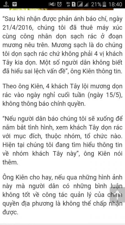  :x :x  có nên mấy ổng để kiểm tra và xử phạt những người dọn rác mà hog xin phép không ta....  :v 