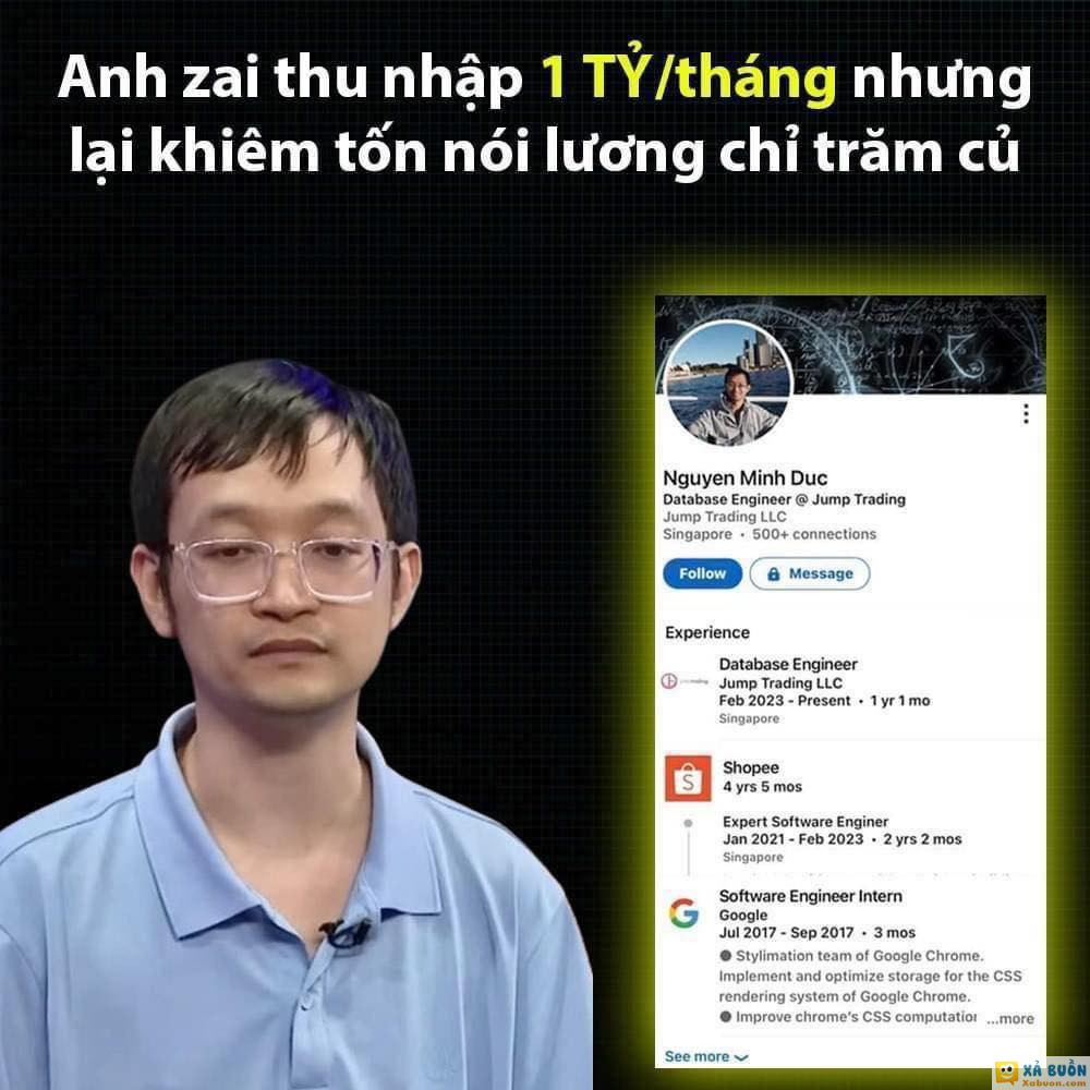 KHÔNG PHẢI 100 CỦ, NAM KỸ SƯ 31 TUỔI CÓ THU NHẬP MỖI THÁNG LÊN TỚI 1 TỶ ĐỒNG !!!!