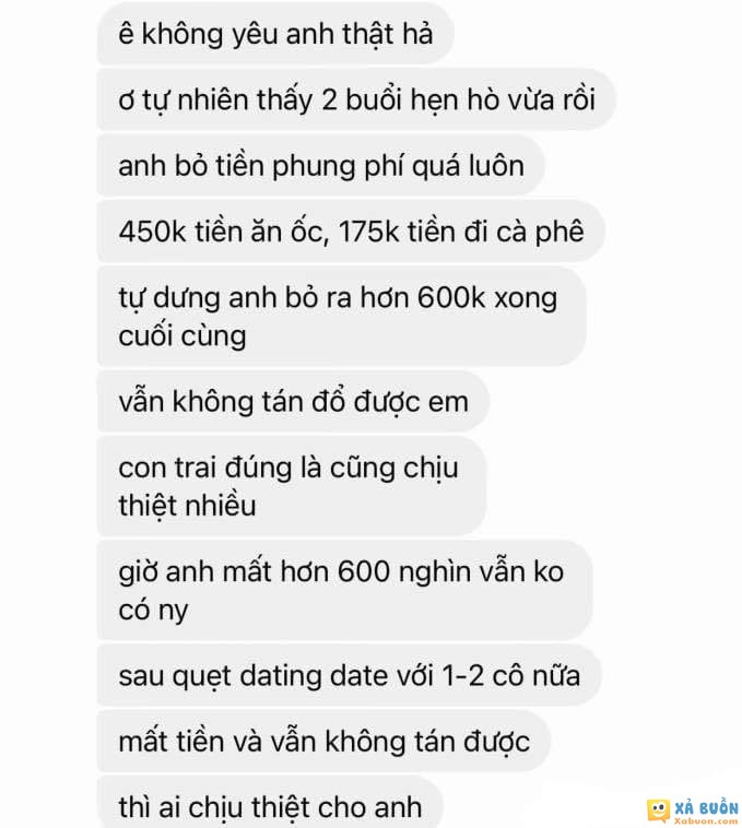 THANH NIÊN CHI HƠN 600K ĐI DATE 2 LẦN, TỎ TÌNH VẪN BỊ TỪ CHỐI Sau khi đối phương nhắn tin như vậy, cô gái đã tức tốc chuyển khoản hẳn 650k, dư hẳn 25k cho anh ta đồng thời chặn luôn đối phương. Vĩnh viễn không gặp lại 🤡