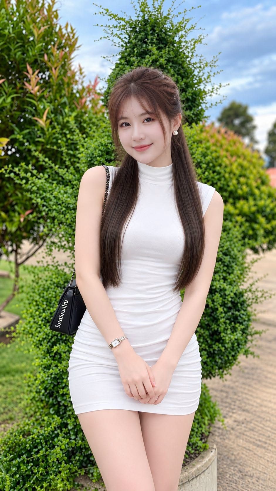 simple white dress for a fresh garden morning 🌿 -  haivl | hài hước | hài vl 