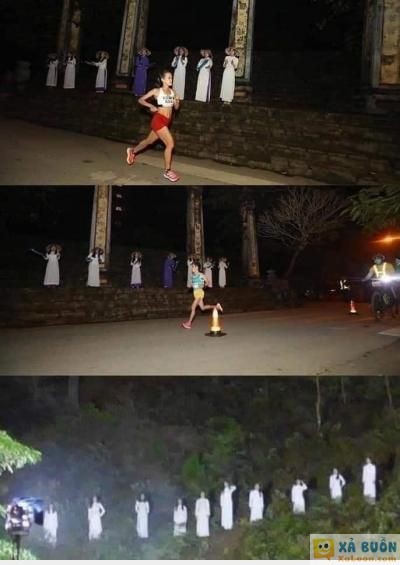  <3 <3   các nữ sinh mặc áo dài trắng cổ vũ chạy marathon huế vào rạng sáng nay khiến các vận động viên yếu tim đái không ra 1 giọt :)))  =)) <3  