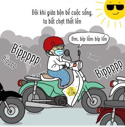  <3 <3   đường kẹt cứ bóp kèn hoài  =)) <3   -  haivl | hài hước | hài vl 