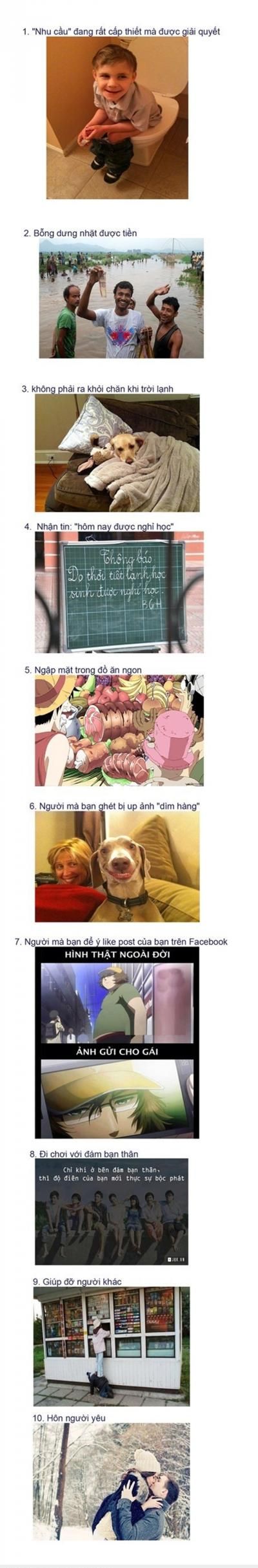  :x :x  10 khoảnh khắc sung sướng không thể bỏ qua (y)  :3 