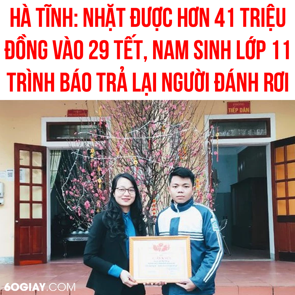 HÀNH ĐỘNG ĐẸP ĐÁNG TUYÊN DƯƠNG CỦA EM HỌC SINH VÀO 29 TẾT <3

Thông tin ban đầu, chiều 20/1 (tức 29 tết), trên đường đi chợ huyện Hương Khê, em L.H.Th. bất ngờ nhặt được một túi bóng giữa đất.

Kiểm tra bênXem thêm trong, Th. phát hiện bên trong có một xấp tiền. Sau đó, Th. đã trực tiếp đến trình báo và bàn giao số tài sản vừa nhặt được cho Ban Quản lý chợ huyện Hương Khê để nhờ tìm người bị mất để trao trả lại.

Tiếp nhận thông tin, sáng 21/1, Ban Quản lý chợ huyện Hương Khê đã xác định được người đánh rơi số tiền trên là của chị L.T.Ng (huyện Hương Khê).

Sau đó, ban Quản lý chợ huyện Hương Khê phối hợp với em L.H.Th đã tổ chức trao trả lại toàn bộ số tài sản trên cho người đánh rơi.