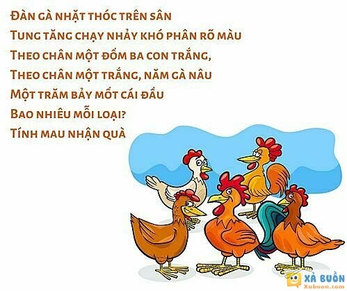 Bài toán tính số gà đang nhặt thóc khiến bạn 'rối não' Bài toán tính số gà đang nhặt thóc khiến bạn 'rối não'