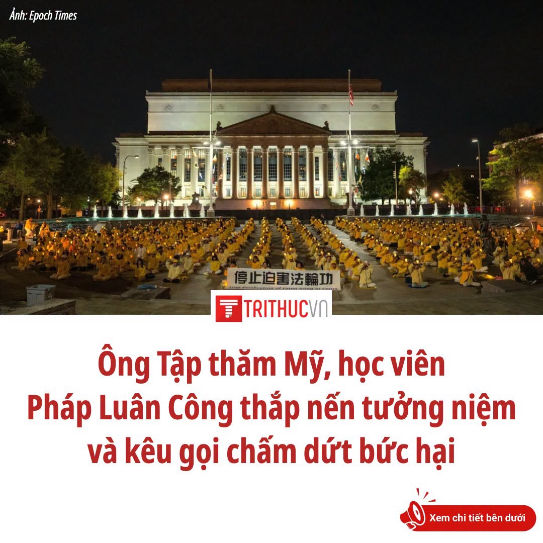 Trong ngày diễn ra cuộc gặp Trump – Tập tại Nhà Trắng, hơn 400 học viên Pháp Luân Công từ khắp nước Mỹ đã tập trung gần Nhà Trắng, thắp nến tưởng n...