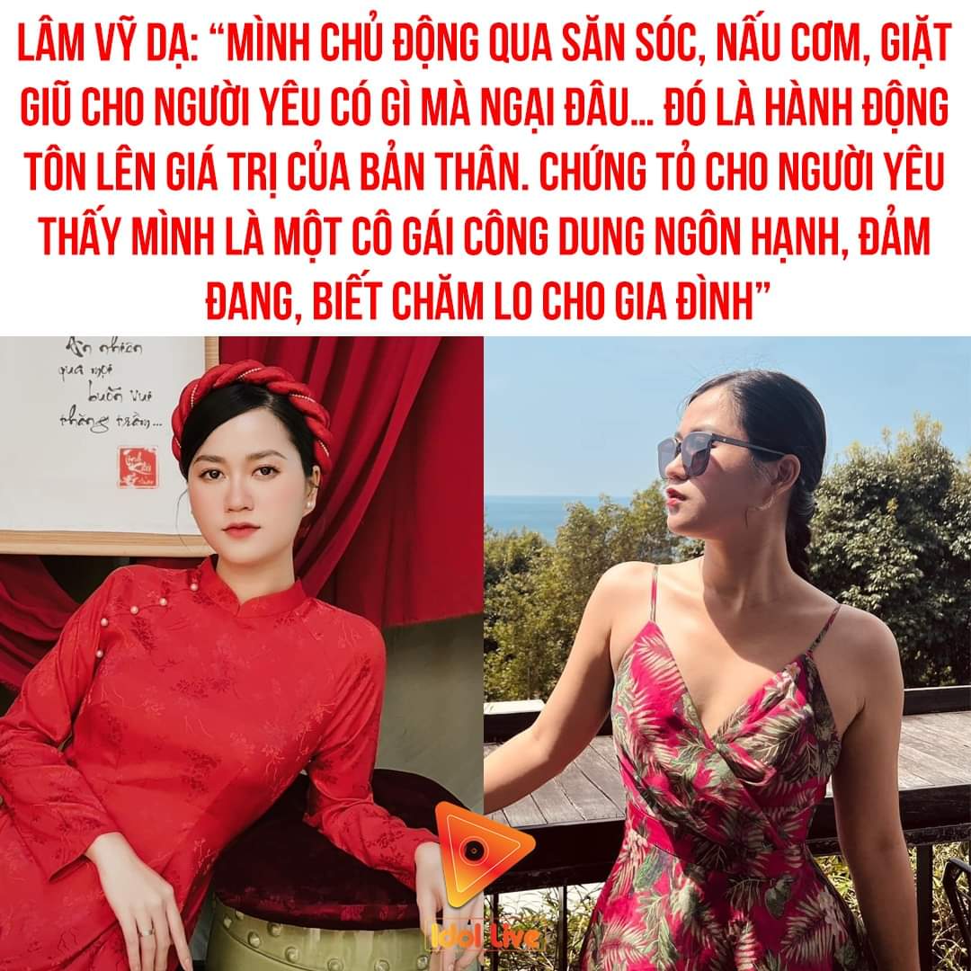 Mới đây, khi được hỏi về vấn đề “cọc đi tìm trâu” Lâm Vỹ Dạ đã chia sẻ quá trình cô chủ động “cưa” đổ chồng: “Năm 18 tuổi tôi thường mang “cọc” qua nhà chồng. Tôi thấy không có gì ngại cả, mà chồng tôi cònXem thêm thích thú nữa. Đến nỗi anh ấy quen với việc tôi làm việc nhà hằng ngày luôn. Bữa nào nhà dơ, nuôi chó chưa dọn thì anh gọi tôi qua dọn luôn.”

Nữ diễn viên cho rằng như vậy không phải mất giá gì cả, mà thực chất đó là chiêu của mình và cô còn chia sẻ thêm: “Thật ra, đó là hành động tôn lên giá trị của bản thân. Tôi đang chứng tỏ cho người yêu thấy mình là một cô gái công dung ngôn hạnh, đảm đang, biết chăm lo cho gia đình”