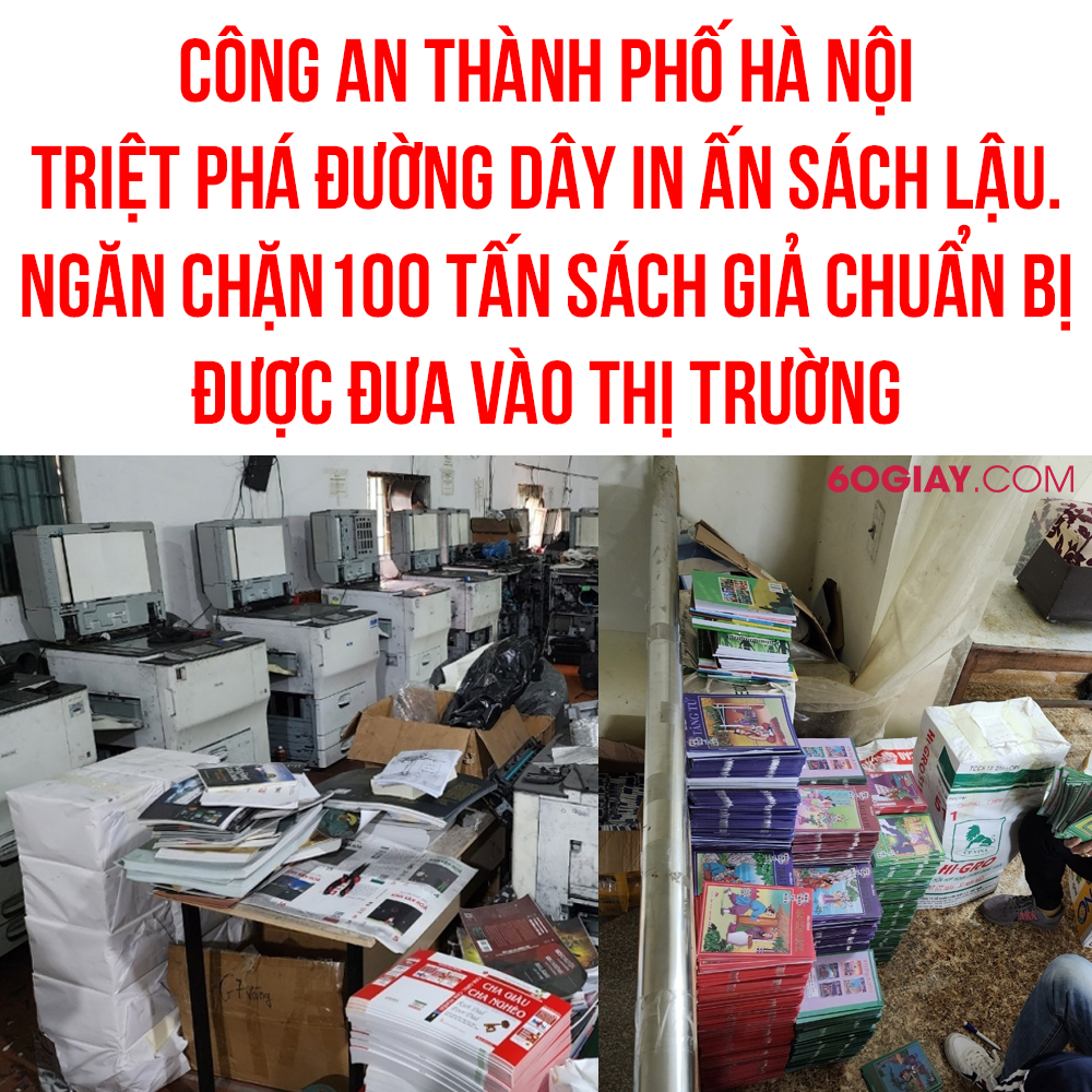 100 TẤN SÁCH LẬU, QUÁ ĐÁNG SỢ...

Ngày 4/1, Cơ quan An ninh điều tra (CATP Hà Nội) đã khởi tố N.T.Đ (SN 1993), P.T.L (SN 1999), Đ.V.T (SN 1993) về tội sản xuất, buôn bán hàng giả trong vụ tổ chức in ấn để đưa raXem thêm thị trường hơn 100 tấn sách giả.

Trước đó, qua nắm tình hình, Phòng An ninh Chính trị Nội bộ (CATP Hà Nội) phát hiện đối tượng N.T.Đ thuê nhiều địa điểm thuộc địa bàn huyện Quốc Oai, huyện Thạch Thất để sản xuất, buôn bán số lượng lớn các loại sách không có nguồn gốc xuất xứ.

Kết quả xác minh ban đầu tại các nhà xuất bản xác định sách do đối tượng Đ. rao bán đều là sách giả, không phải của các nhà xuất bản in ấn, phát hành. Quá trình trinh sát phát hiện các đối tượng sử dụng ô tô tải… Xem thêm