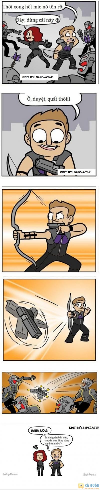  :3  vũ khí mới của hawkeye  <3 <3   -  haivl | hài hước | hài vl  