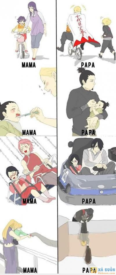  =)) <3   sự khác biệt giữa cha và mẹ :))  :v  -  haivl | hài hước | hài vl 
