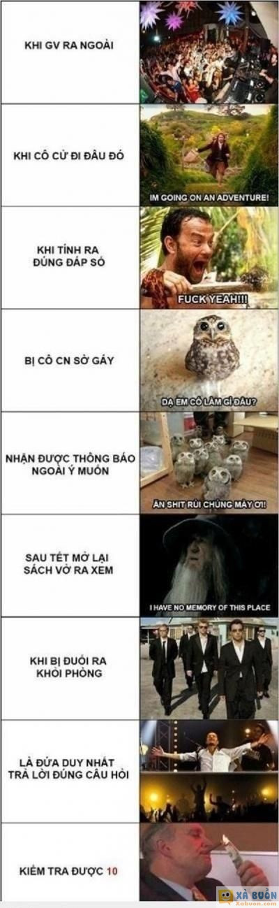  :x  cảm xúc của học sinh  :(  -  haivl | hài hước | hài vl   