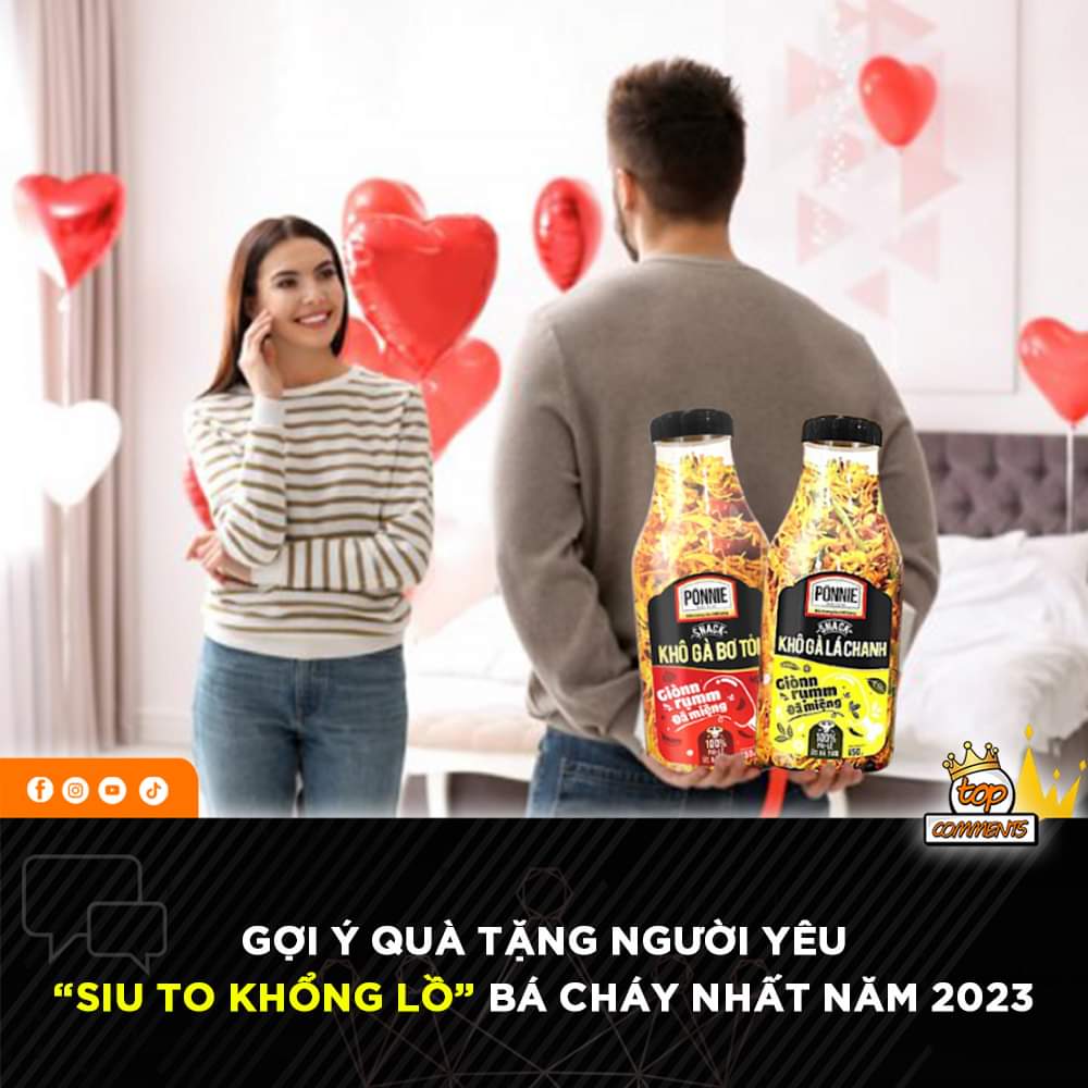 GỢI Ý QUÀ TẶNG NGƯỜI YÊU “SIU TO KHỔNG LỒ” BÁ CHÁY NHẤT NĂM 2023

Cả năm bao nhiêu ngày lễ, mà toàn lễ của các chị em khiến nhiều anh em lâm vào cảnh bí ý tưởng tặng quà khi vừa qua Valentine thì 8/3 lại sắp ậpXem thêm đến. Quà chỉ quanh quẩn mấy món mà tặng đi tặng lại thì nàng dỗi, chê không có tâm 😓

Thôi thì năm nay tư tưởng: Có thực mới “vực được nàng”, mạnh dạn tặng ngay đủ bộ snack khô gà giòn Ponnie đảm bảo khiến nàng mê ly, tình yêu chẳng thôi nồng cháy!

#Ponnie #Snack #KhoGaGion