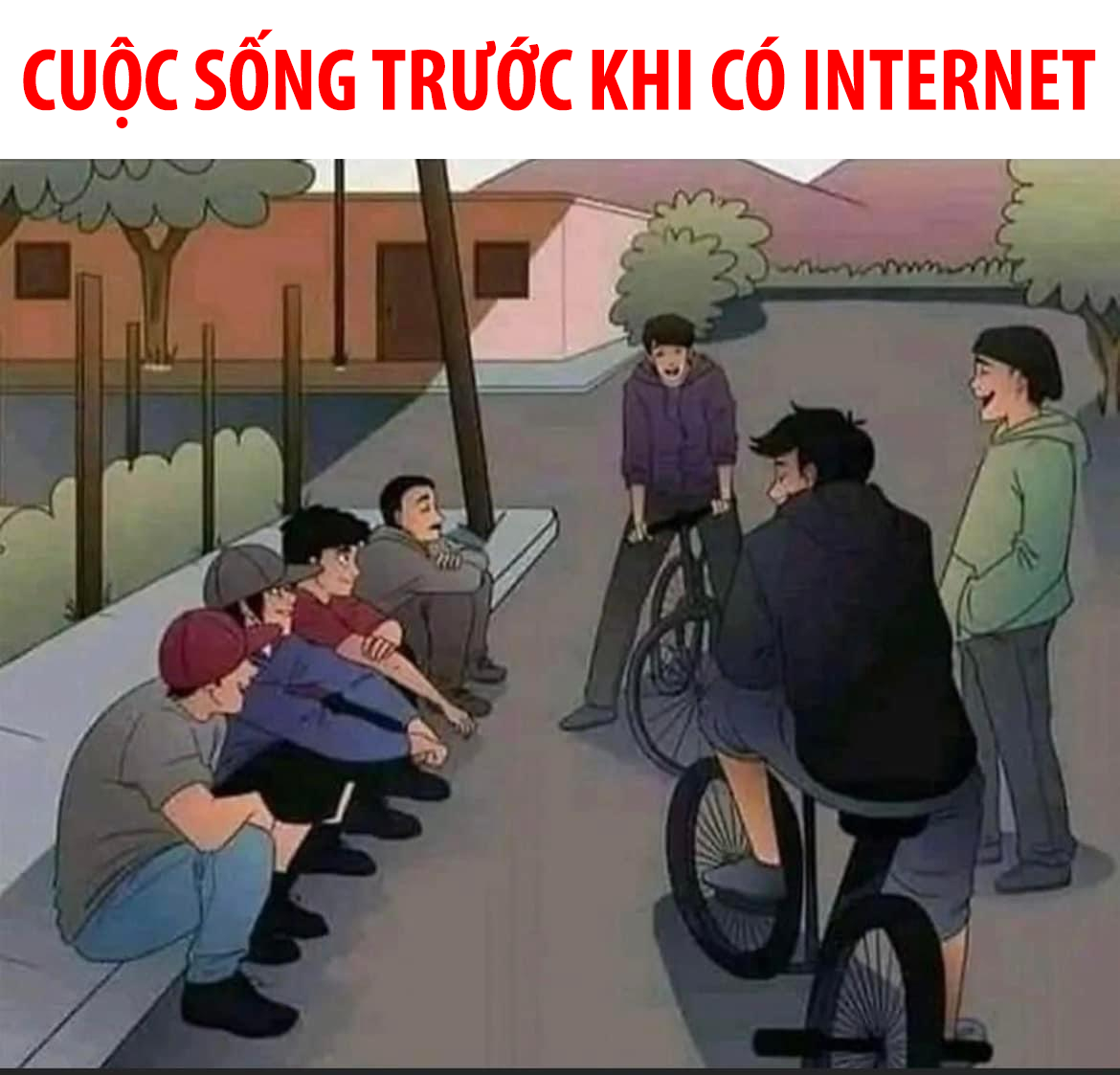 Giờ vẫn gặp nhau đều nhưng mỗi đứa 1 cái điện thoại :v