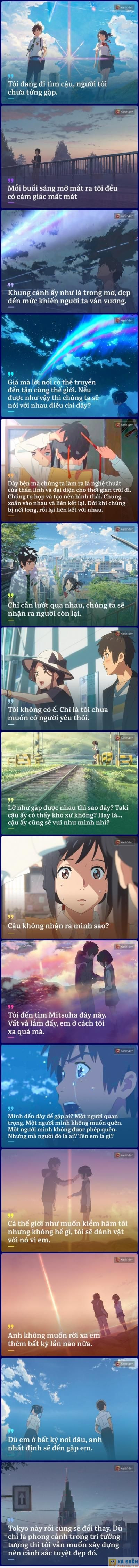  :d  những câu nói hay nhất trong bộ siêu phẩm anime your name (y):v  :v 