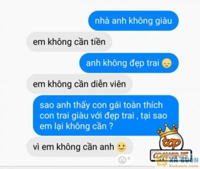  :v  khi con gái không cần bất kỳ cái gì từ bạn :)))  =)) <3  