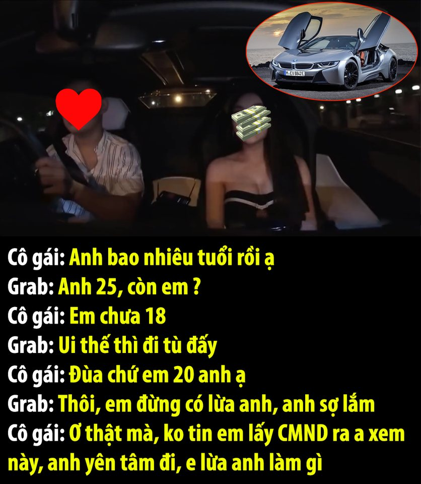 Lại chủ tịch giả nghèo 🤓
Thanh niên lái siêu xe BMW i8 rồi giả làm grab chở khách nữ😅