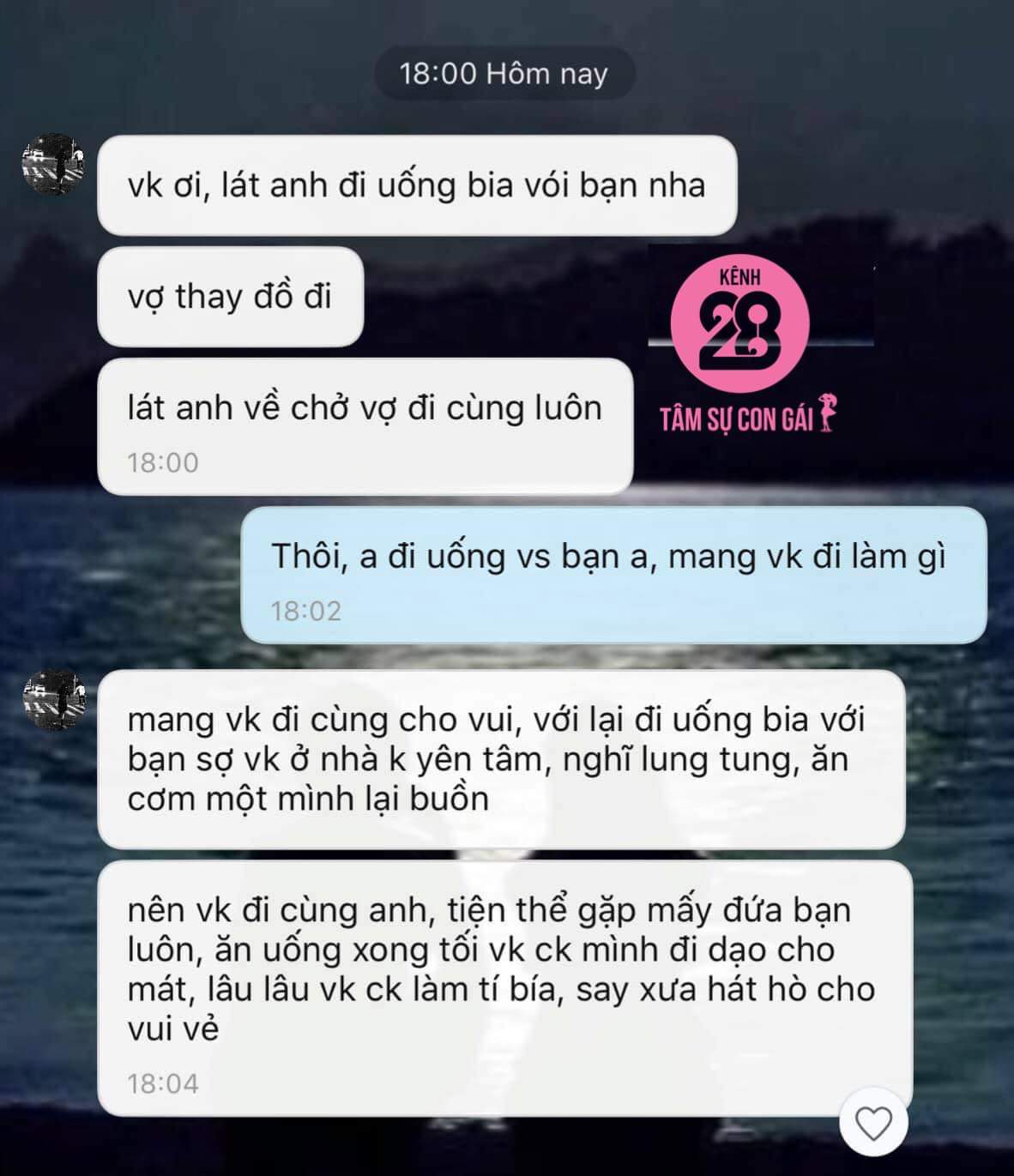 Người không vì cuộc chơi mà bỏ bạn lại một mình, xứng đáng là chồng bạn.