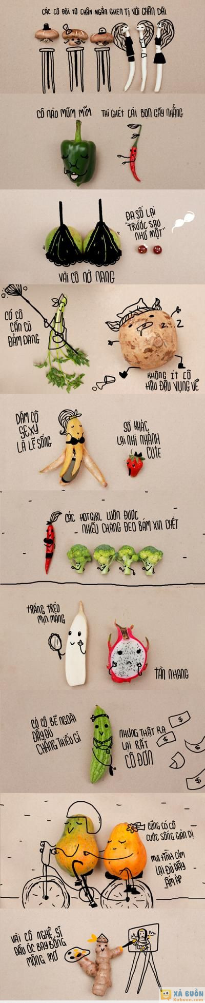  :d  chuyện con gái từ rau củ :)  :v  -  haivl | hài hước | hài vl  