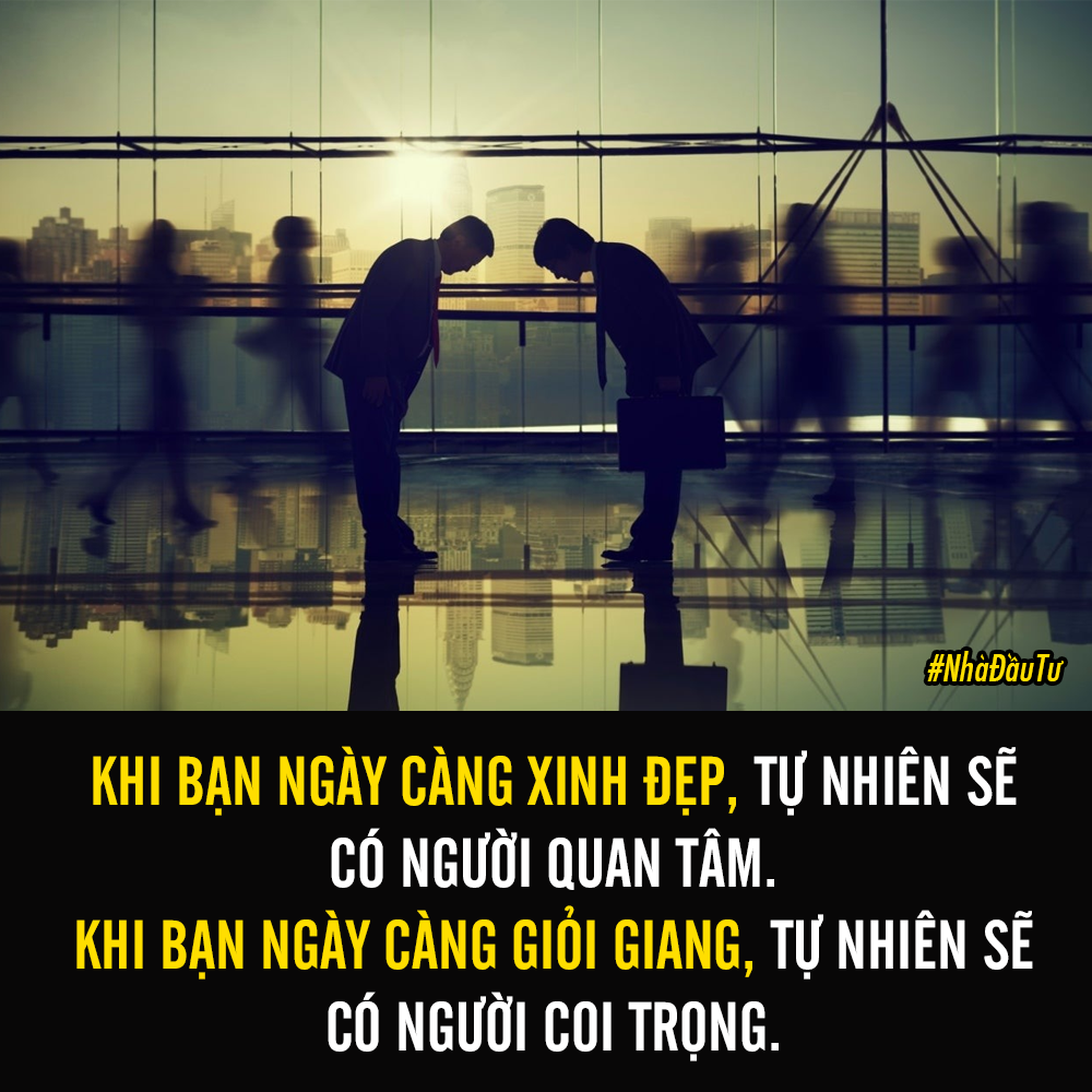 CUỘC SỐNG SẼ GIÚP BẠN NHẬN RA…

1. Ở đời:
Đừng hiền quá để người ta bắt nạt
Đừng ngốc quá để người ta đùa giỡn
Đừng tin tưởng quá để người ta lừa dối

2. Người đời:
Ánh mắt giống nhau nhưng góc nhìn khác nhauXem thêm
Miệng giống nhau nhưng mỗi người một cách nói
Trái tim cấu tạo tương đồng nhưng suy nghĩ lại rất dị biệt.
Tiền của giống nhau nhưng cách chi tiêu mỗi người một cách.

Cũng là con người nhưng mỗi cá nhân có một cách sống, mỗi người một suy nghĩ. Nên đừng để ý quá nhiều đến người khác nghĩ gì, chỉ cần sống tốt cuộc đời của mình là được rồi…

3. Khi bạn ngày càng xinh đẹp, tự nhiên sẽ có người quan tâm.
Khi bạn ngày càng giỏi giang, tự nhiên sẽ có người coi trọng.

Thay đổi bản thân, bạn mới có… Xem thêm