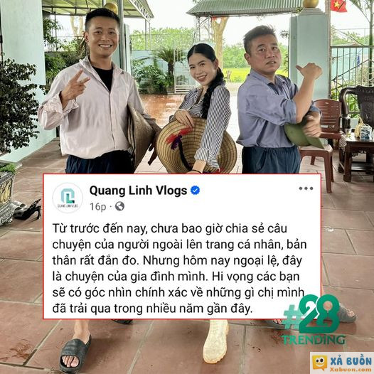 Quang Linh lên tiếng bảo vệ “chị mình” Hằng Du Mục, khẳng định “đây là chuyện của gia đình mình”