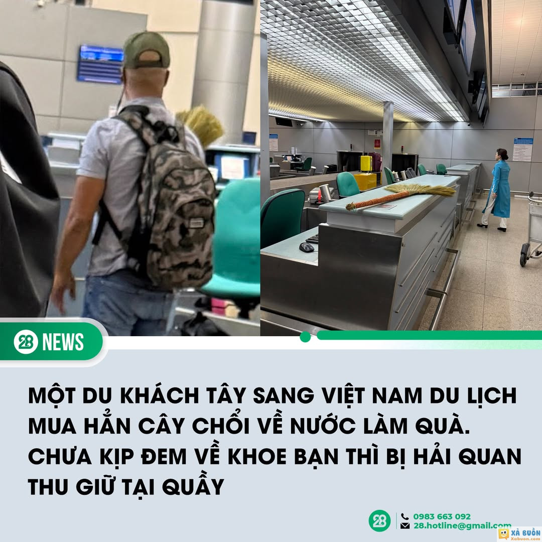 Sống đủ lâu để thấy một anh Tây mang hẳn cây chổi về nước