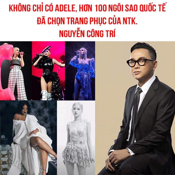 Mải ngắm Họa mi nước anh Adele thần thái trong độc bản “Pháo Hoa” nhưng đừng quên gần 100 ngôi sao thế giới khác đã từng chọn thiết kế Công Trí.
Miley Cyrus, Rose (BlackPink), Rihanna, Rita Ora, Katy Perry,Xem thêm Sandra Oh, Dương Tử, Kathryn Newton, Christian Serratos, Kelly Rowland, … chính là những cái tên có thể kể đến đã từng mặc trang phục do NTK Công Trí thiết kế

Hơn 2 thập kỷ cống hiến và làm vang danh tiếng thời trang Việt trên bản đồ thế giới, “Nhà thiết kế của những ngôi sao” Nguyễn Công Trí, chưa bao giờ làm công chúng thôi vỡ òa qua 10 bộ sưu tập xứng tầm Haute Couture và liên tục được các ngôi sao từ Âu sang Á chọn mặt gửi vàng.

Với tính cách điềm đạm, tỉ mỉ được thể hiện qua từng đường may và tinh thần dấn thân khi thích nghi những “luật chơi” nghiêm ngặt của thị trường quốc tế. Nhà thiết kế Nguyễn Công Trí” là hình ảnh đại diện rõ nét nhất cho bản lĩnh Á Châu, không ngừng bứt phá để tạo nên những thành tích vang dội trên toàn cầu. 💪 💪

#TigerBeer #BanLinhAChauVangDan