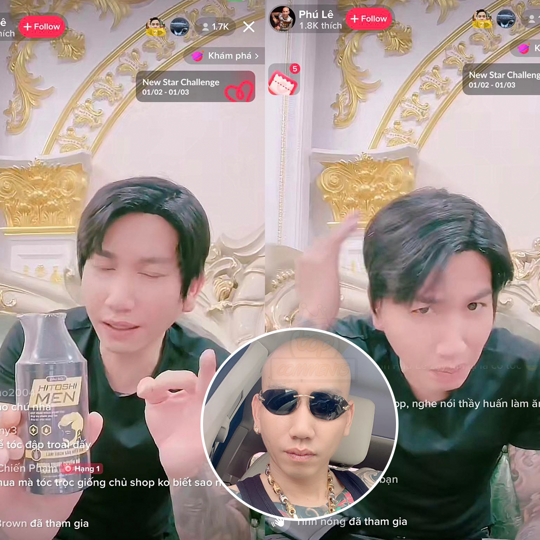 Phú Lê đã chính thức có tóc sau 1 ngày bán dầu gội =)))