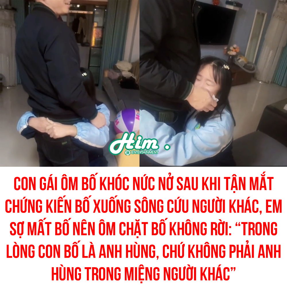 SỢ CẢM GIÁC BỐ XẢY RA CHUYỆN GÌ...😢 Theo đó, người bố đi đón con gái vào  ban đêm thì phát hiện một người phụ nữ nhảy sông tutu, ông đã lao