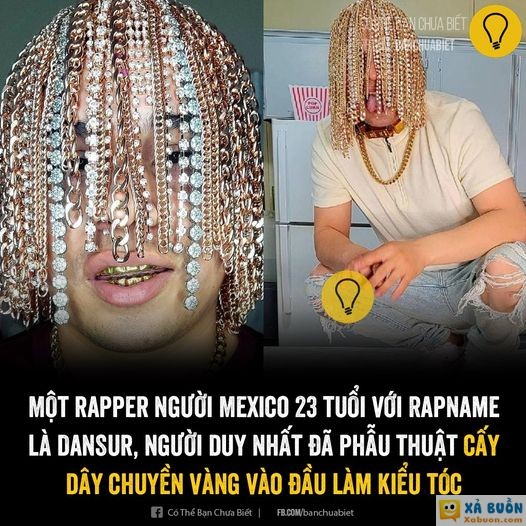 Cấy dây chuyển vàng lên đầu thành tóc -  haivl | hài hước | hài vl  