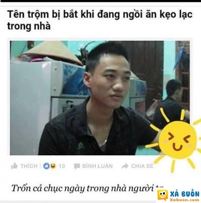  :v  khi đi ăn trộm mà bị bắt như thế này, thì nói câu gì ngầu nhất đây mấy chế =)) ?  :) 