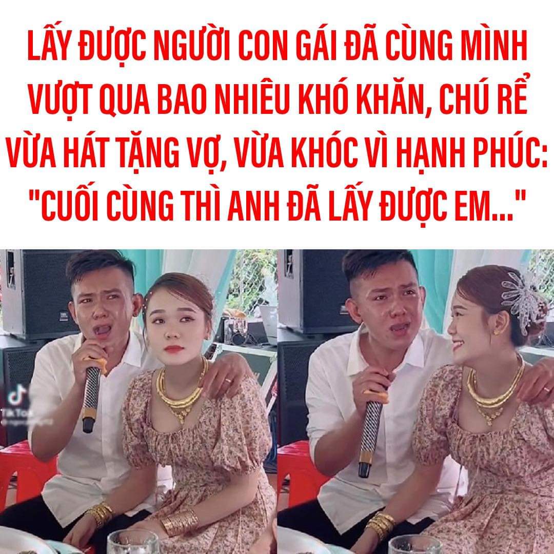KHI BẠN LẤY NGƯỜI CON GÁI ĐÃ CÙNG MÌNH ĐI QUA BAO KHÓ KHĂN...

Theo đó, trong video chú rể hát tặng cô dâu bài 