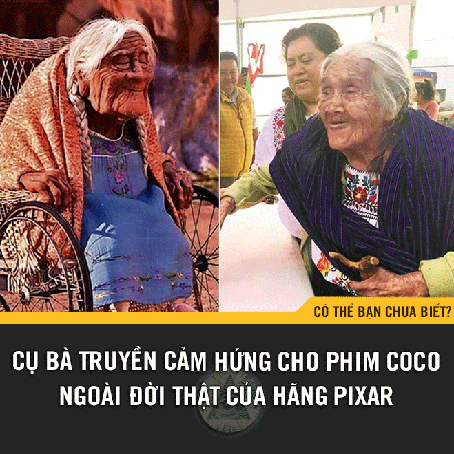 Cụ bà truyền cảm hứng cho phim COCO ngoài đời thật của hãng Pixar 