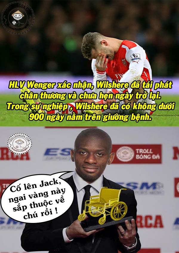  hài hước   Wilshere - truyền nhân của Diaby  :x  -  haivl