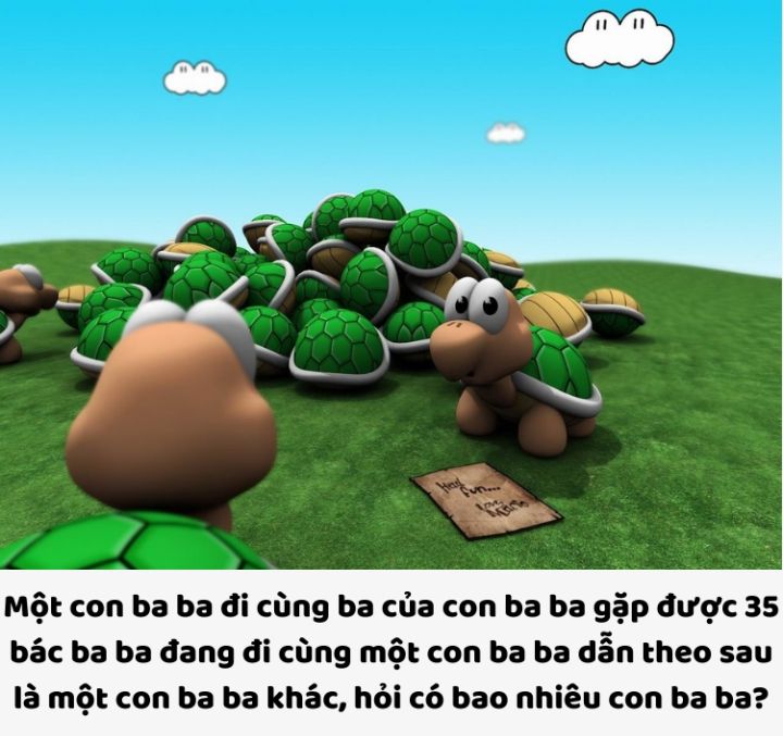 Đối vui: Câu đó gây điên đầu: Có bao nhiêu con ba ba? -  haivl