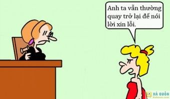 Truyện cười: Đi Kiện Vì Chồng Thường Nói Lời Xin Lỗi
