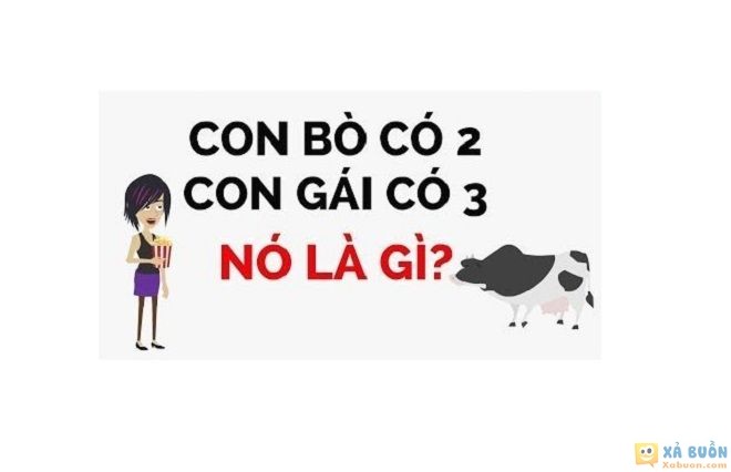 Đối vui: Đố mẹo: Cái gì con bò có 2, con gái có 3? -  haivl