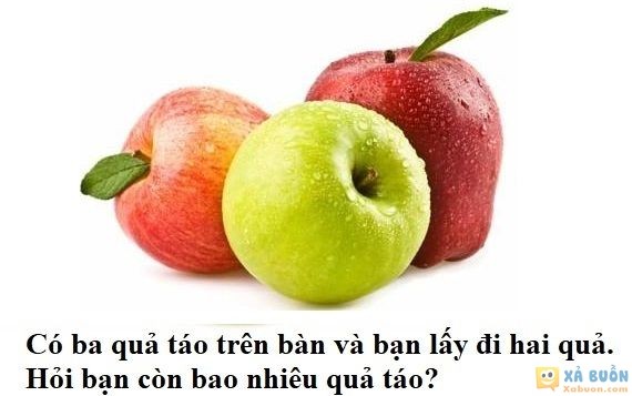 Đối vui: Đố mẹo thử trí thông minh: Còn bao nhiêu quả táo?