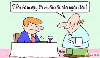 Truyện cười: Lý Do Bồi Bàn Để Tay Vào Thức Ăn -  haivl