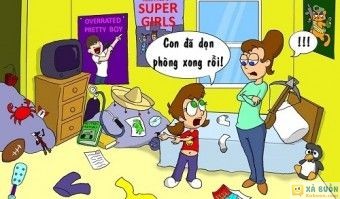 Truyện cười: Phòng Bẩn Do Lực Hút Trái Đất -  haivl | hài hước | hài vl 